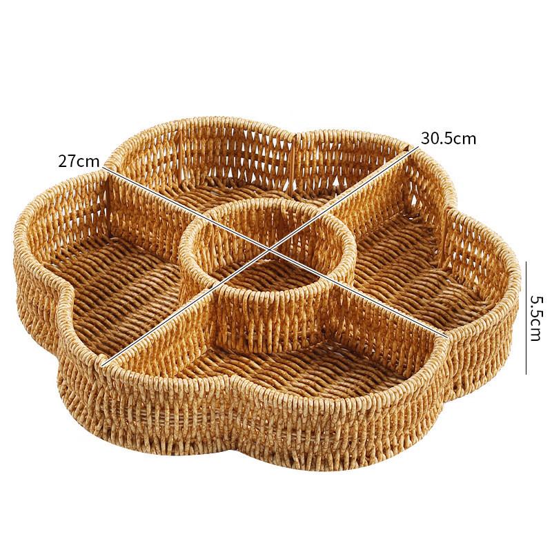 Double-Layer Bamboo Fruit & Tea Ceremony Basket