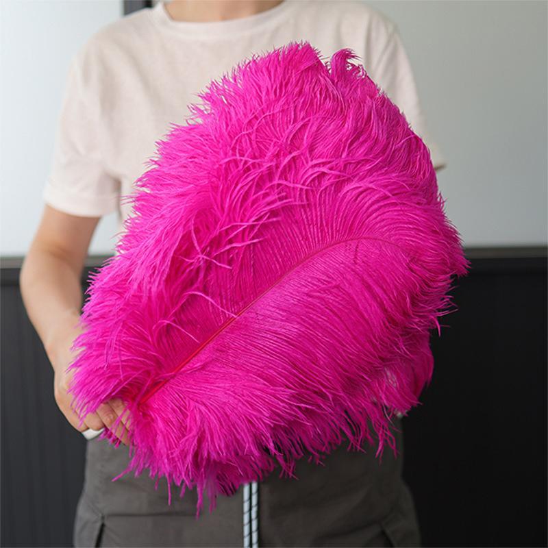 1 pz Piuma di Struzzo Elegante Bianca Soffice per Festa di Matrimonio Stanza di Casa Decorazioni Fai da Te 45-50 cm