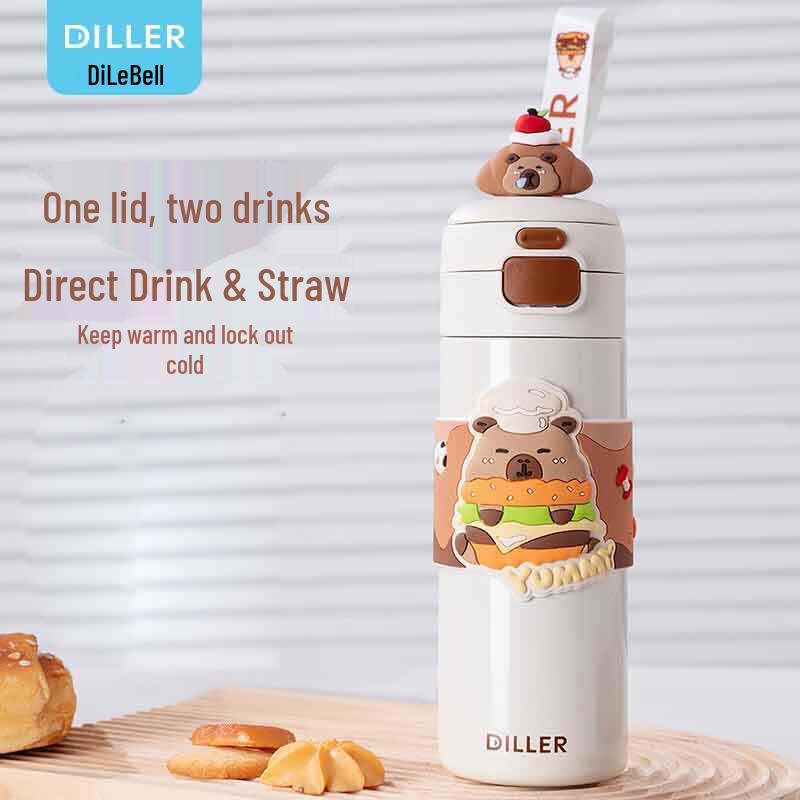 

Dile Bear 480ml 316 Stainless Steel Dual-Drink Insulated Bottle