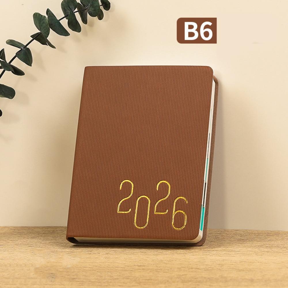 12 Months 2026 Schedule Planner Notepad Pu Leather To-do List Notebook Diary Writing Pads Business