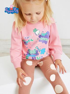 Peppa Pig Girls' Cartoon Sweatshirt - Fashionable Long Sleeve Top for Spring and Autumn