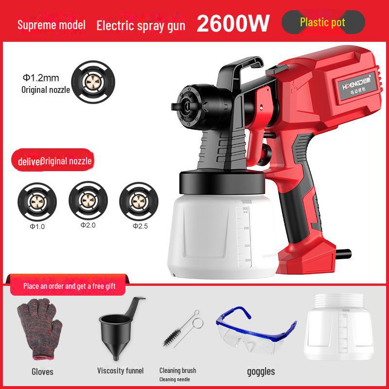 Customizable 110V Rechargeable Electric Paint Sprayer, Lithium Battery-Powered for Home Use.