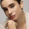 Boucles d'oreilles - LUXENTER - Darkba - Argent sterling 925 - Nacre blanche - Finition or jaune 18 carats
