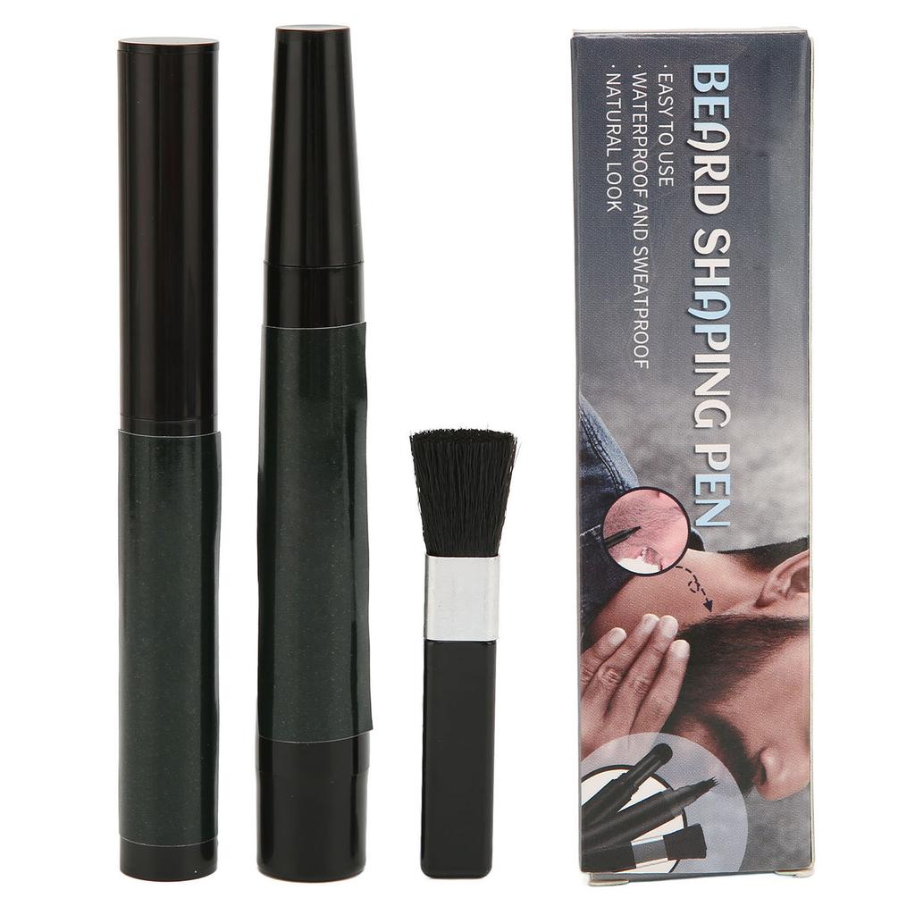 Beard Pencil Filler Men Long Lasting Waterproof Sweatproof Beard Pen Brush Shaping Styling Tool