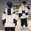 Frühling und Herbst Kinder Spleißjacke Windbreaker Große Kinder Dünne Western Stil Casual Kapuzenjacke für Jungen