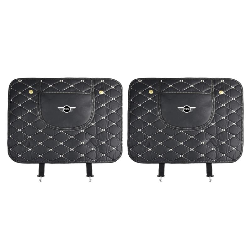 Car Anti-kick Pad Interior Pu Leather Auto Seat Back Protector Pads For Mini Cooper One S Clubman R50 R53 R56 R60 F55 F56 R57 R58 R59
