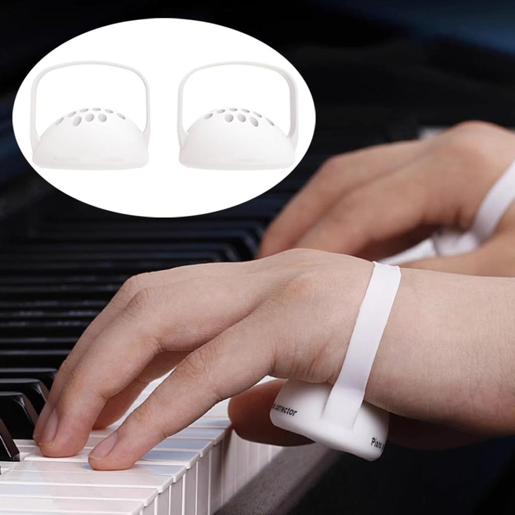 1pair Vibration Wearable Piano Hand Corrector Piano Hand Silicone Orthotics Piano Gesture Corrector Piano Beginner Hand Type Aid Grip Strength Trainer