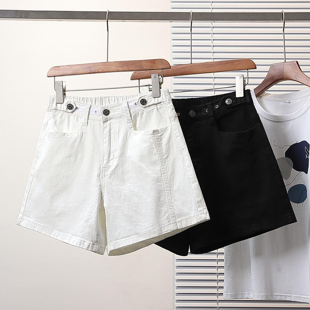 DIMANAF 2025 Plus Size Jeans Elegant Short Pants Women Oversize Loose Casual Cotton Denim Female Casual Pants