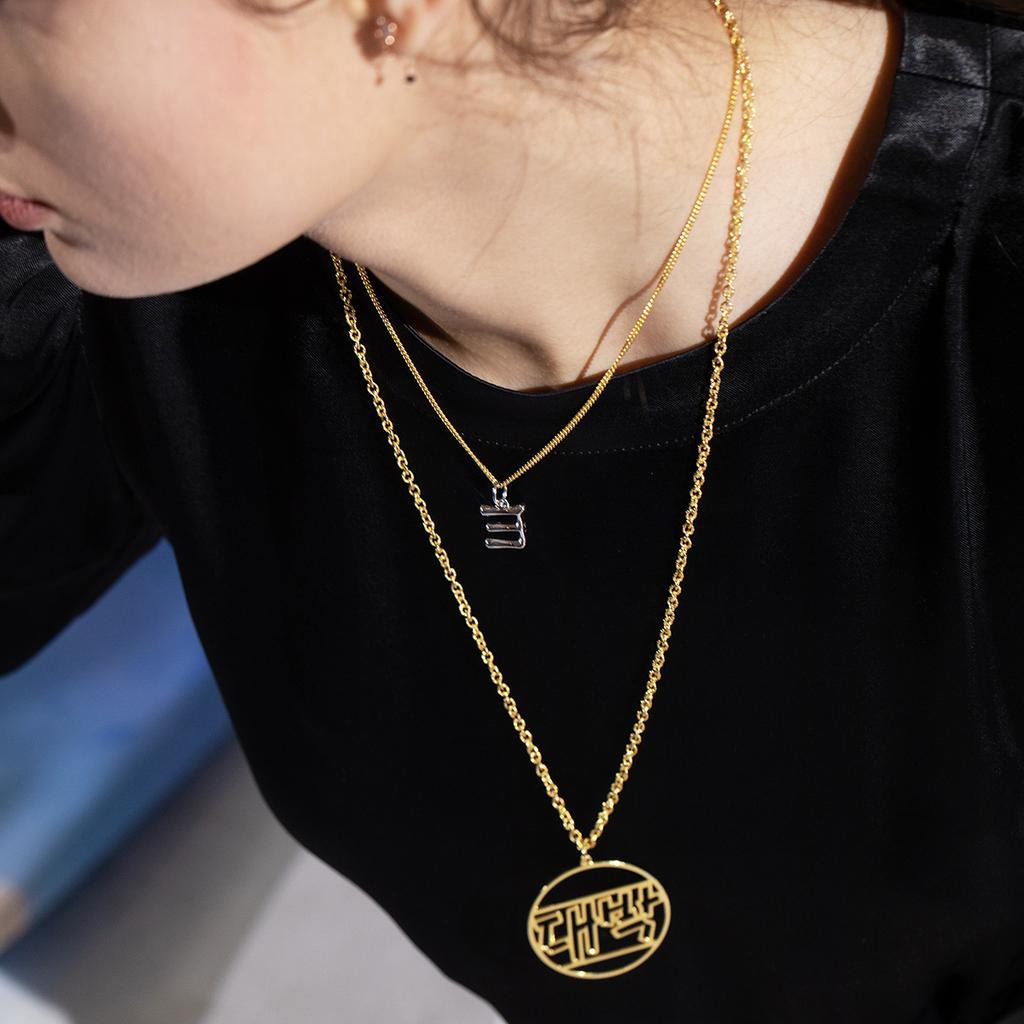 Mezmic Daebak 925 18K Gold Plated 925 Sterling Silver Necklace _62.5Cm