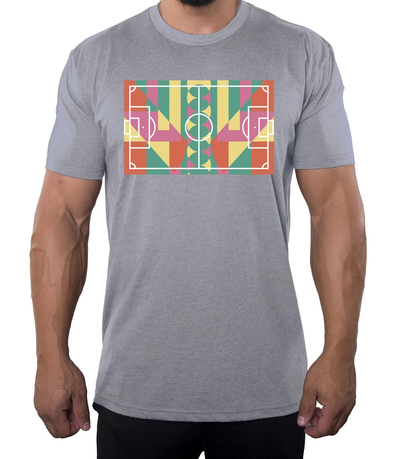 Soccer Pitch T-Shirt, Graphic Sports Shirts, Men s Soccer Shirts XL