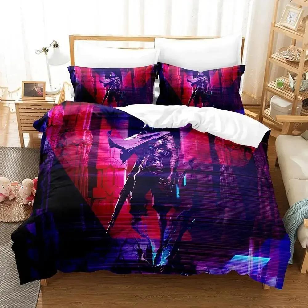 Nuovo Set Biancheria da Letto Gioco Jett Valorant Singolo Gemello Matrimoniale Queen King Size Set Letto Adulto Bambino Camera da Letto Copripiumino Set Anime Letti