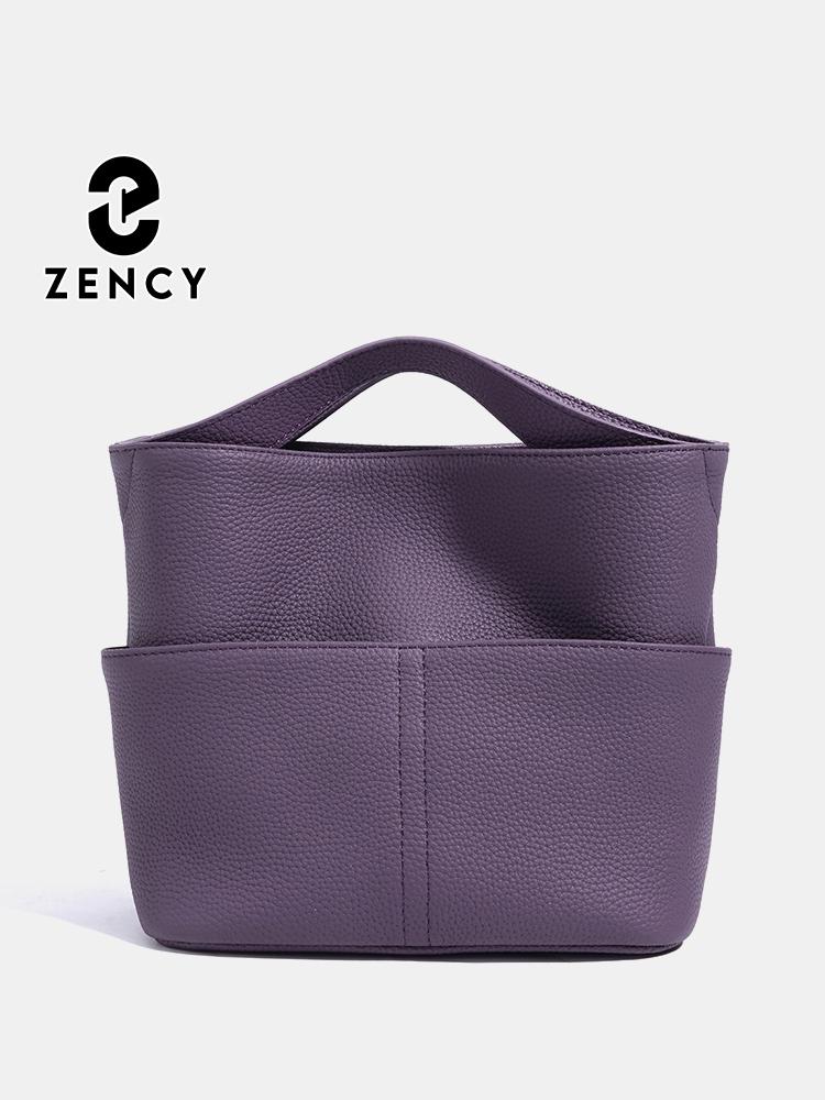 

Zency Women s Large Genuine Leather Fashion Designer Handbag темно-фіолетовий колір