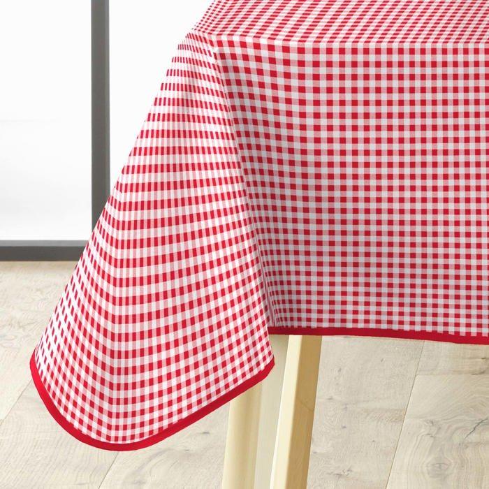 Nappe pvc 140 x 240 cm Mini vichy rouge