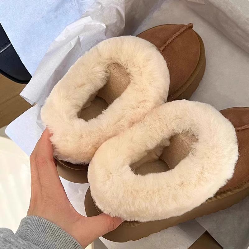 Women Snow Boots Winter Plush Fashion Retro Cotton Shoes Women Comfortable Outdoor Flat Platform Ankle Boots Women