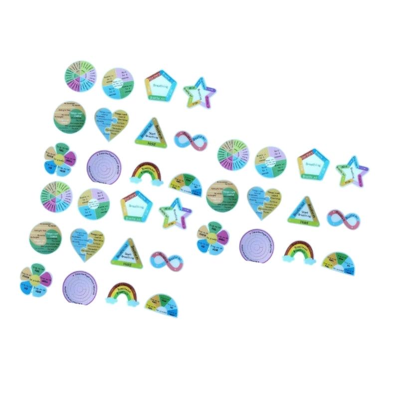 36Pcs Desk Fidgety and Calming Sticker Anxiety Relief Sensory Strips Anxiety Sensory Sticker with Textured Sticker HX6C