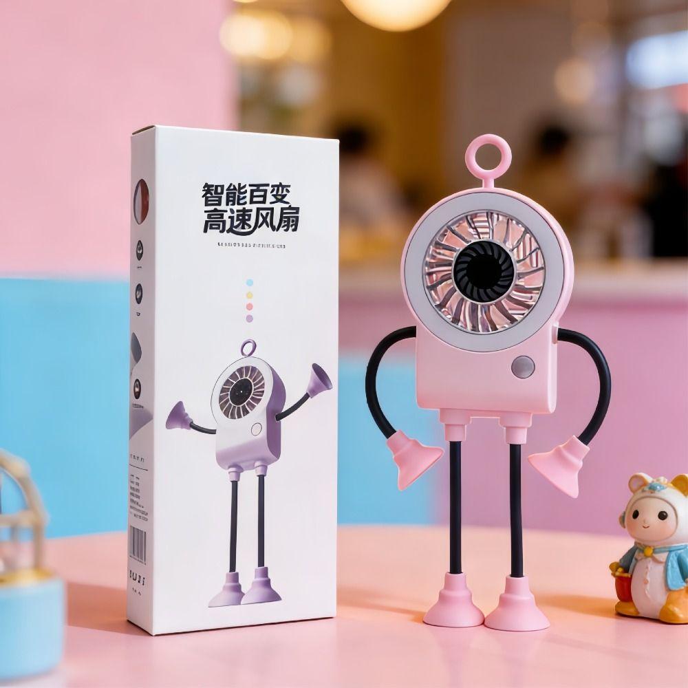 Dual Modules Portable Handheld Fan Flexible Legs Adjustable Wind Speed Fan Handheld Use