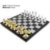 1 Set Medieval Chess Magnetic Board Intellectual Development Golden Silver Color Foldable