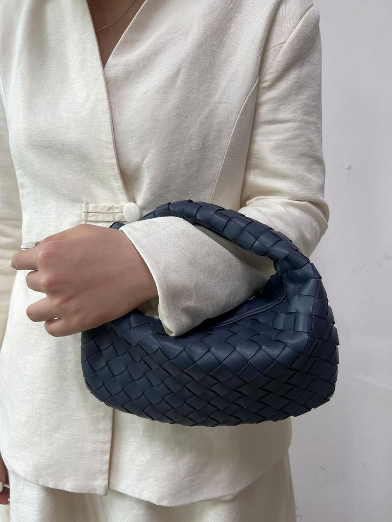 Trend Knödel Damen Tasche vielseitige Schultertasche Temperament Handtasche personalisierte Croissant handgewebt