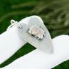 925 Sterling Silver Rose Quartz Rough Stone Anniversary Bezel Pendant Jewelry