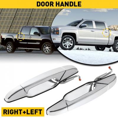 2pcs Chrome Door Handle Rear Left+Right Side RH LH for 07-13 Chevy GMC Outside
