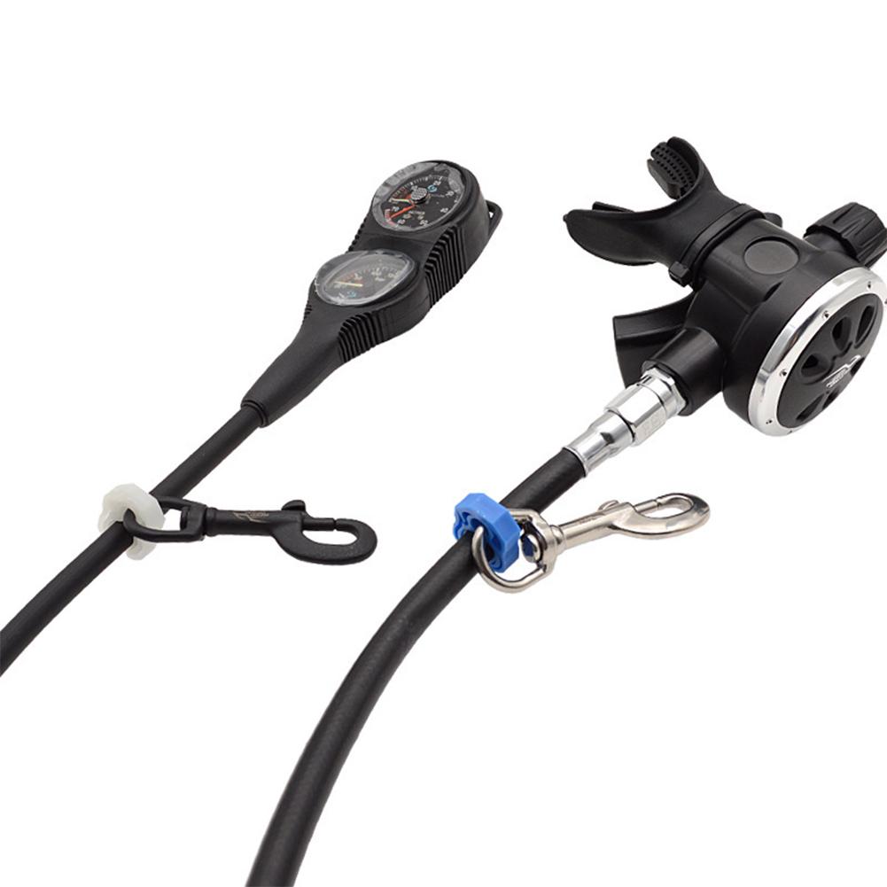 Scuba Diving Quick Release Pipe Clamp Pressure Gauges Hose Hanging Holder Second-stage Luminous Fixed Hook BCD Accessorie