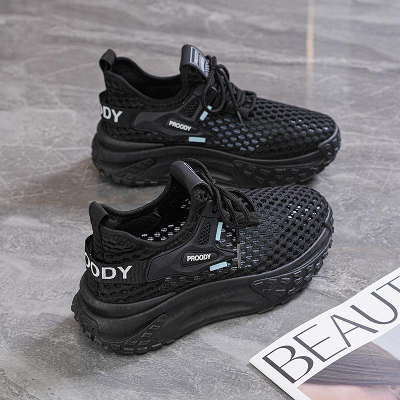 2024 Summer Breathable Mesh Casual Shoes Fashion Women Wedge Platform Comfortable Soft Sole Sports White Shoes Zapatillas Mujer