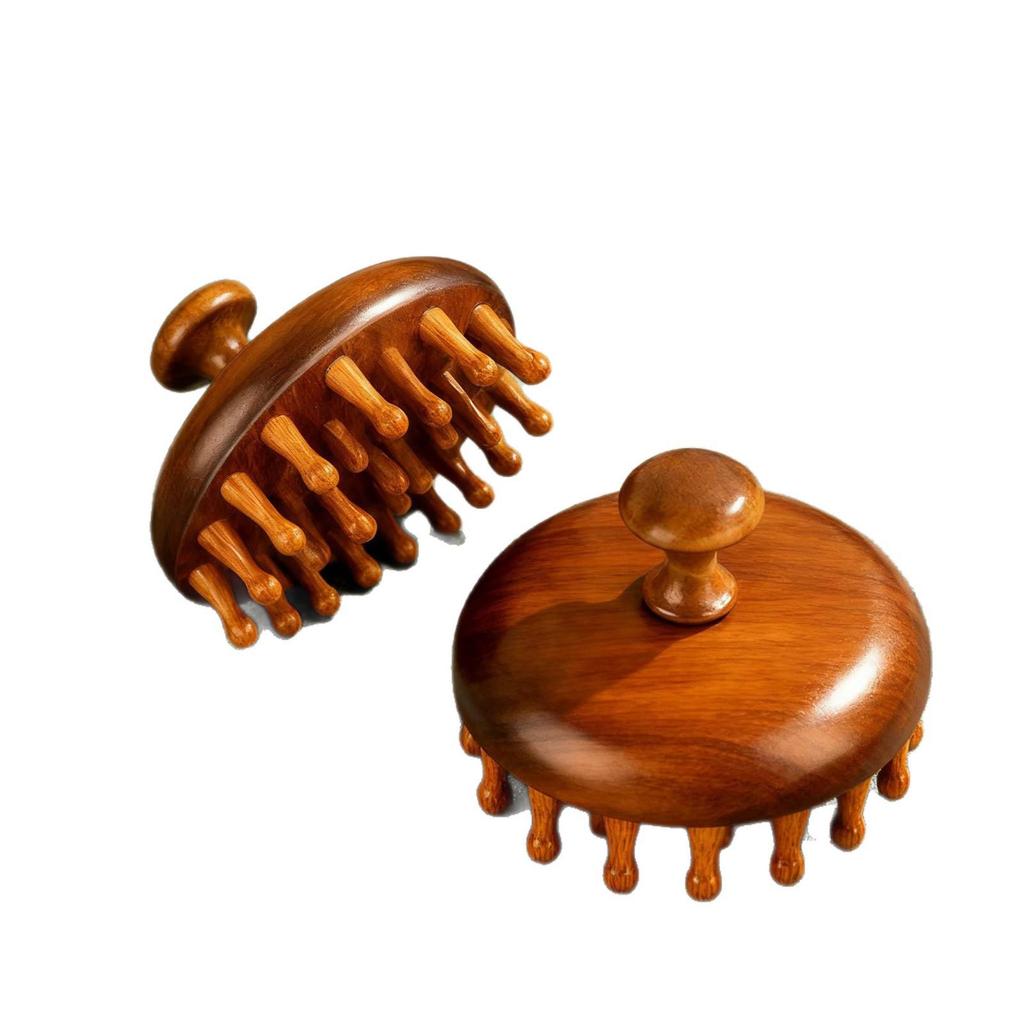Sandalwood Scalp Massage Comb for Women and Men - Wooden Meridian Health Comb