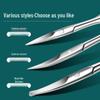 Beauty Scissors Set: Curved Eyebrow, False Eyelash, Nose Hair Trimming & Tattooing Scissors with Pointed Tips for Makeup Artists.