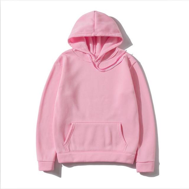 Herbst/Winter Unisex Plus Samt Dick Einfarbig Lockerer Hoodie