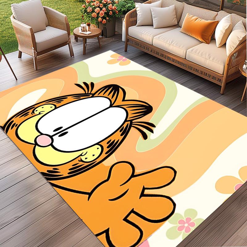 Garfield Print Rug, Washable Floor Carpet, For Entryway Dorm Laundry Room Office Study, Home Decor Birthday Christmas Gift
