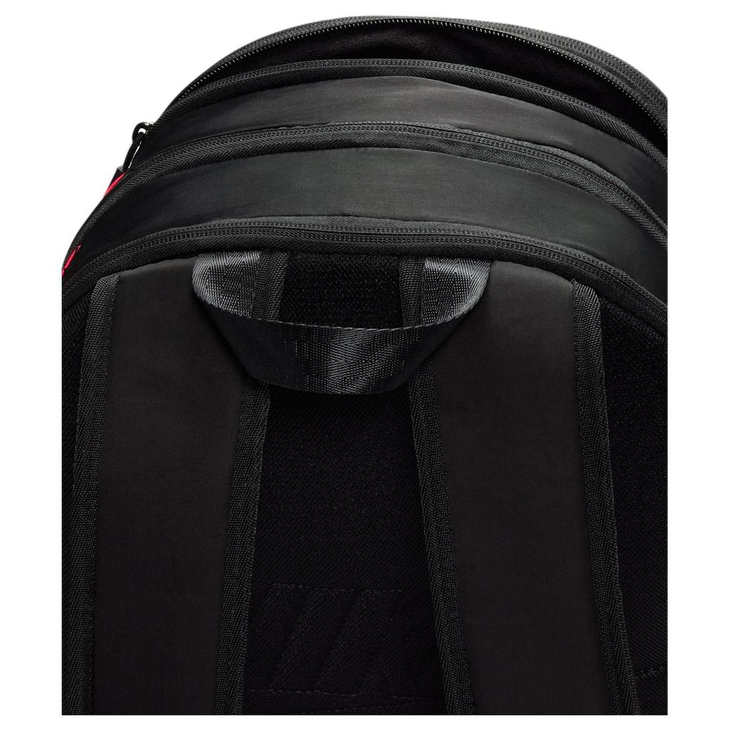 Jordan 27L Color Block Design Logo Embroidery Nylon Backpack Unisex Backpack Black Red IU5403-010