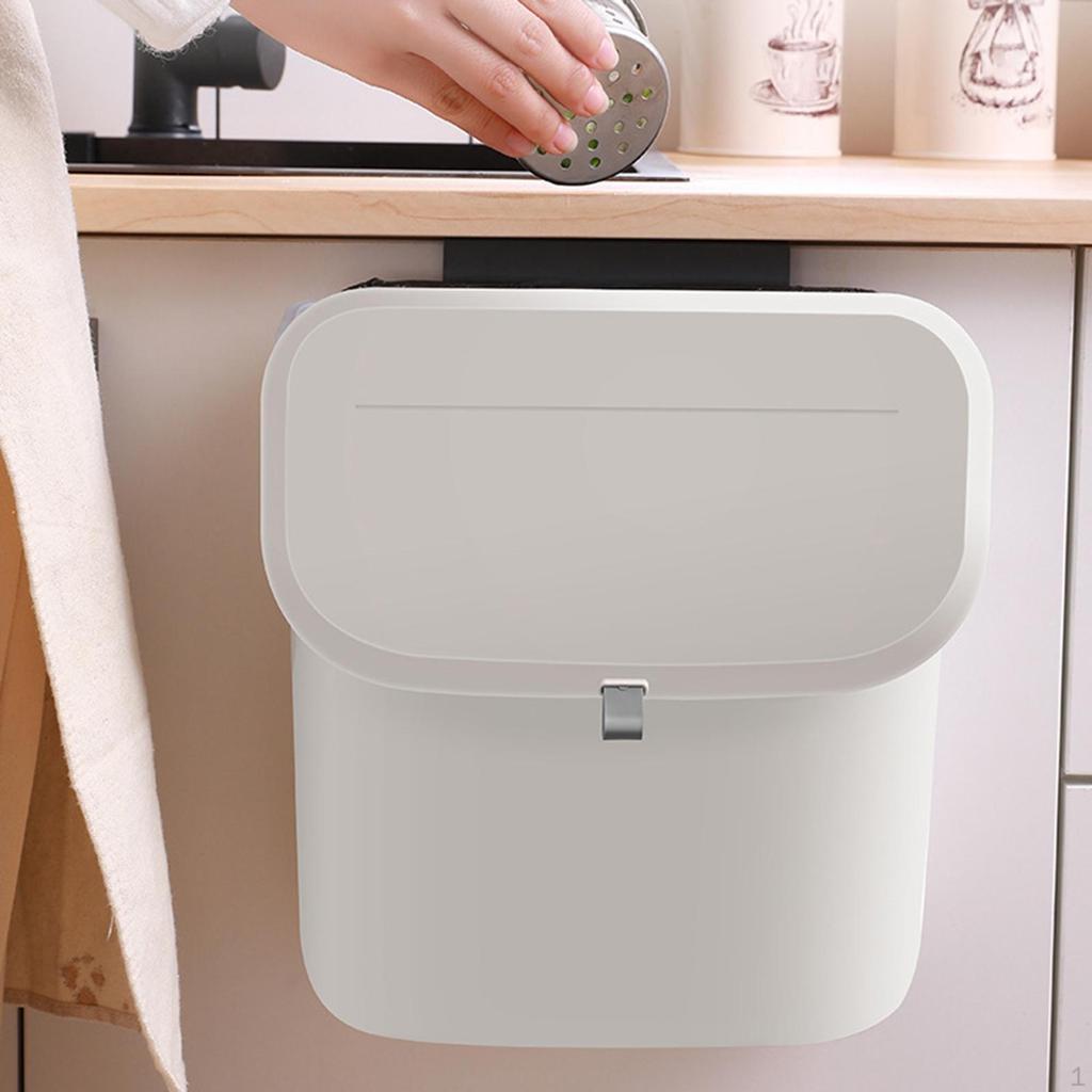Hanging Trash Can Compost Bin for Kitchen Cabinet Door Waste Bucket Household