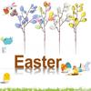 Künstlicher Osterbaum Zweig Bunte Schaumstoff Eier Frühling Blumige Stiele Gesprenkelte Oster Eier Kunstblumen Oster Hochzeitsvase Deko