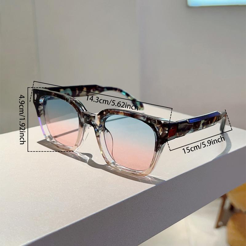 Square Fashion Women Sunglasses Leopard Print Shades Classic Black Men Sun Glasses for Outdoor Vacation Decoration Wear