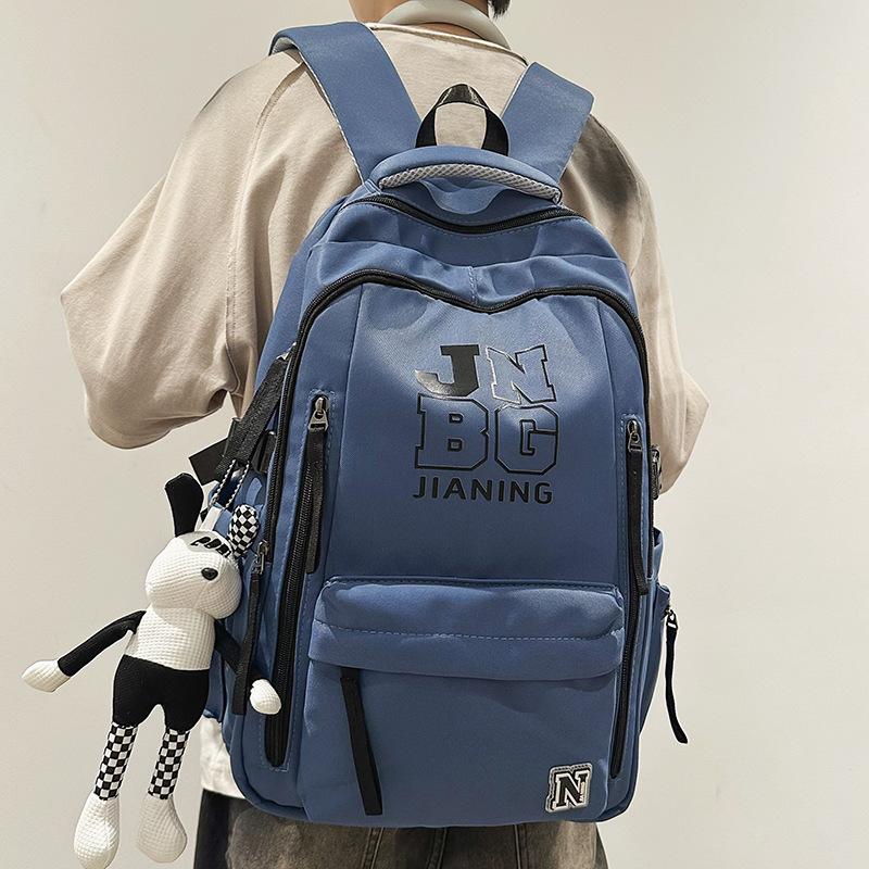 Children's Schoolbags Elementary School Students  Girls  Junior High School Students  Dirty Resistant Men's Large Capacity Letter Backpack