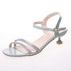 3Cm women's sandals women's 2025 summer new versatile mid-heel fashion ins trendy high heels women's stiletto