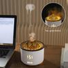 Compact Volcano Aromatherapy Humidifier: 400ml Desktop Water Oxygen Machine with Small Hollow Design and Crack Simulation.