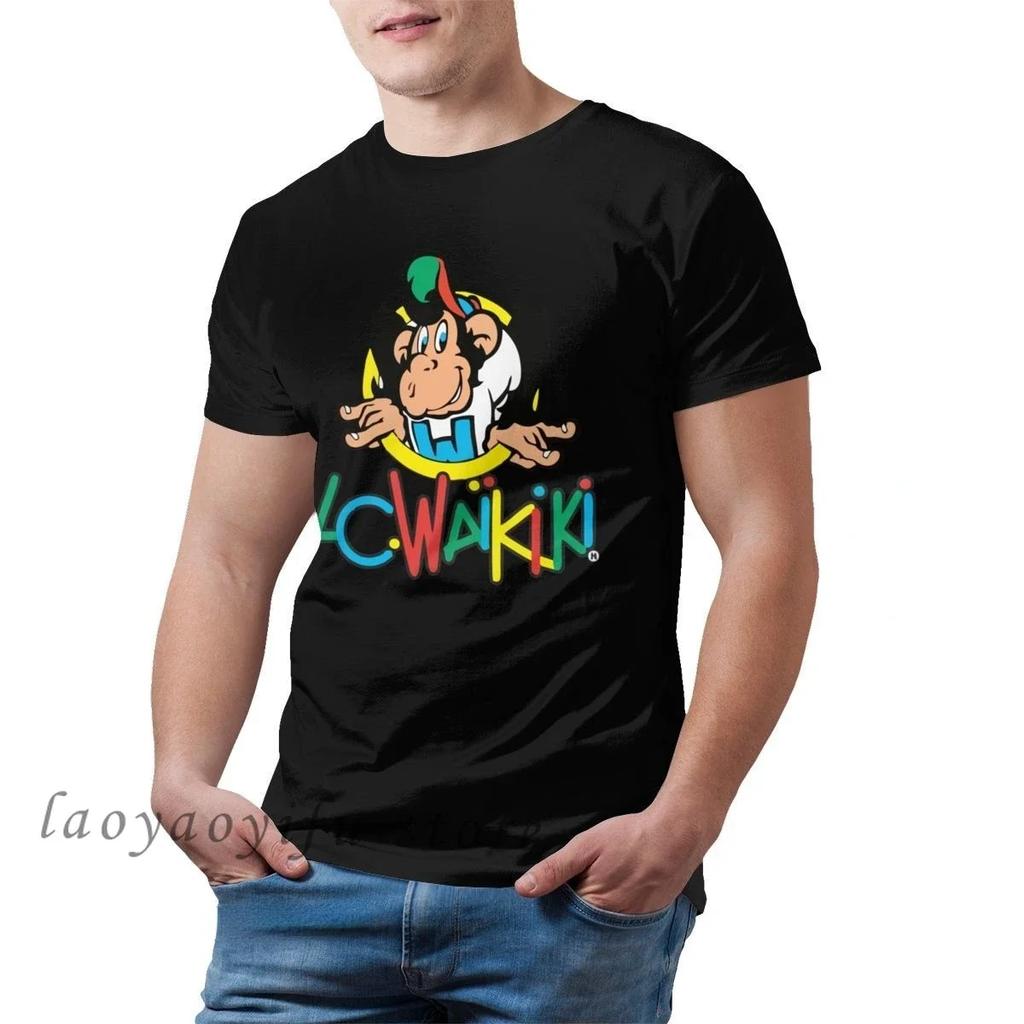 2023 Graphic T Shirts Men Kawaii Monkey Tshirt Lc Waikiki Monkey Merchandise TShir Mens Short Sleeves Beach Tee Camisas Shirt