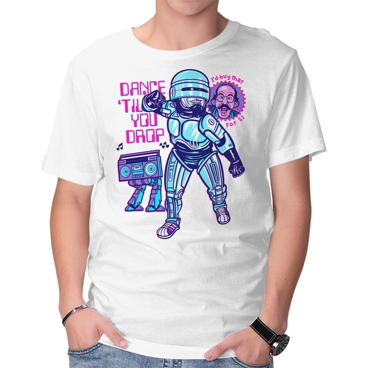 Unisex Crew Neck T-Shirt Dance Til You Drop Graphic Short Sleeve Casual Tee XXXXL