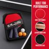 6PCS Poplar Wood Table Tennis Paddle Set Black Red Ping Pong Paddles  Indoor Outdoor