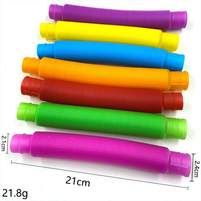 Kinder Entlüftung Dekompression Spielzeug Farbige Teleskopröhre Lustige Wasserpfeife zum Stressabbau Geburtstag