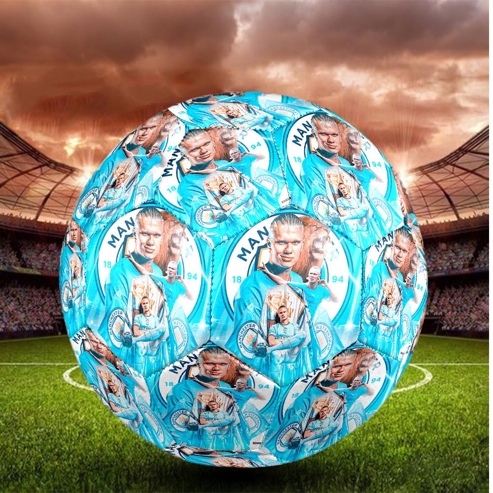 Erling Haaland Taglia 5 Pallone da Calcio Pallone da Calcio ad Alta Elasticità Per Competizioni all'Aperto Allenamento Quotidiano Gioco