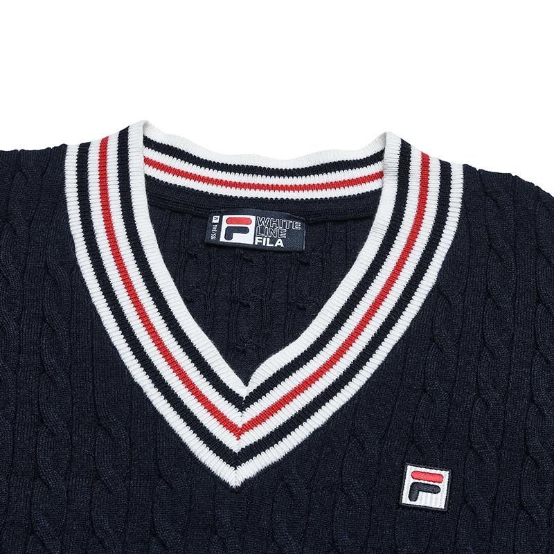 Fila Heritage Fashion Simple Casual Versatile Comfortable Retro College Style Loose Long Sleeve Sweater Women Sweater F11W548419FNV
