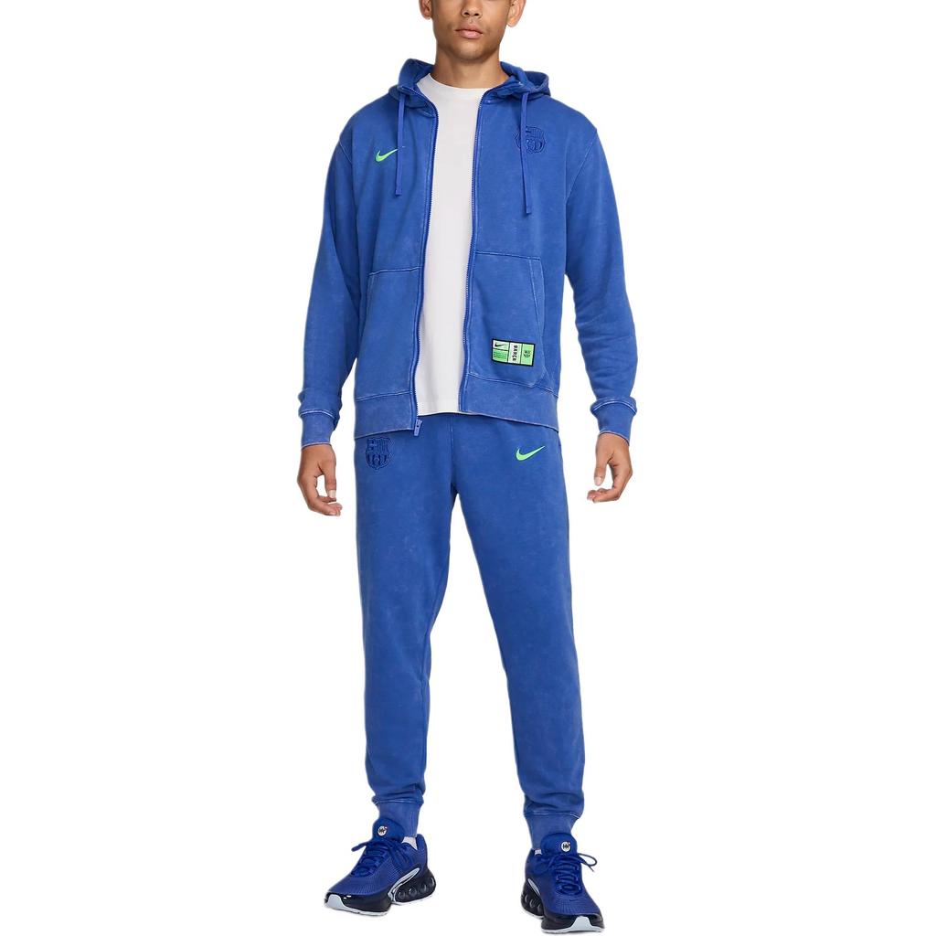New Nike Fc Barcelona Club Third Men's Nike Soccer French Terry Full Zip Hoodie FQ2999-405