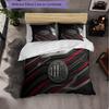 Set Lenzuola AC Milan Modello 3 Pezzi Morbida Copripiumino in Microfibra con Federe per Camera da Letto