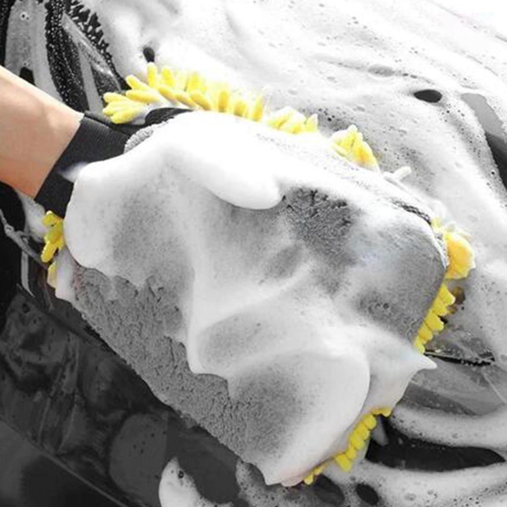 Car Washing Gloves Waterproof  Chenille Gloves Car Cleaning Mitt Detailing Brush Auto Care Double-faced Glove