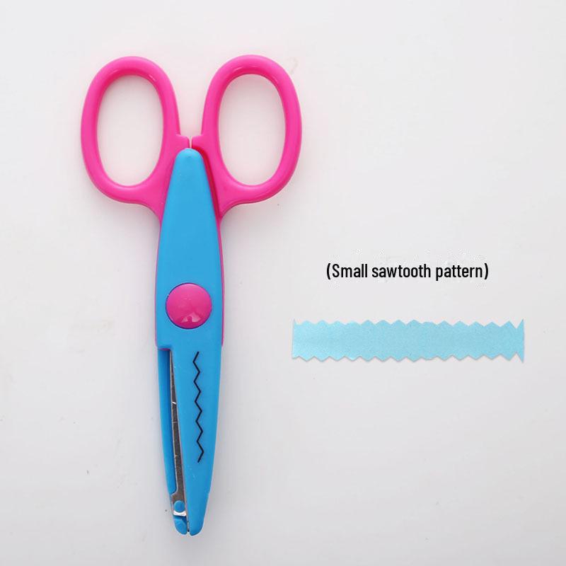 Children's Safety Scissors for Crafting, Ages 3-6: Fun Lace and Photo Cutting Tools for Kindergarten and DIY Albums