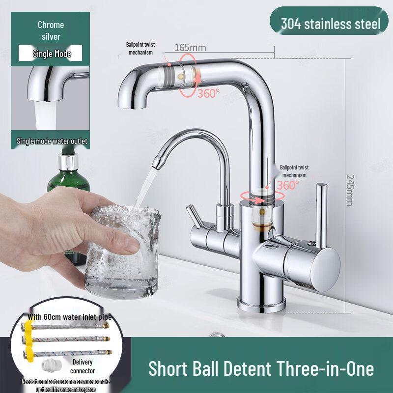 TLXT 304 Stainless Steel Hot & Cold Kitchen Sink Faucet