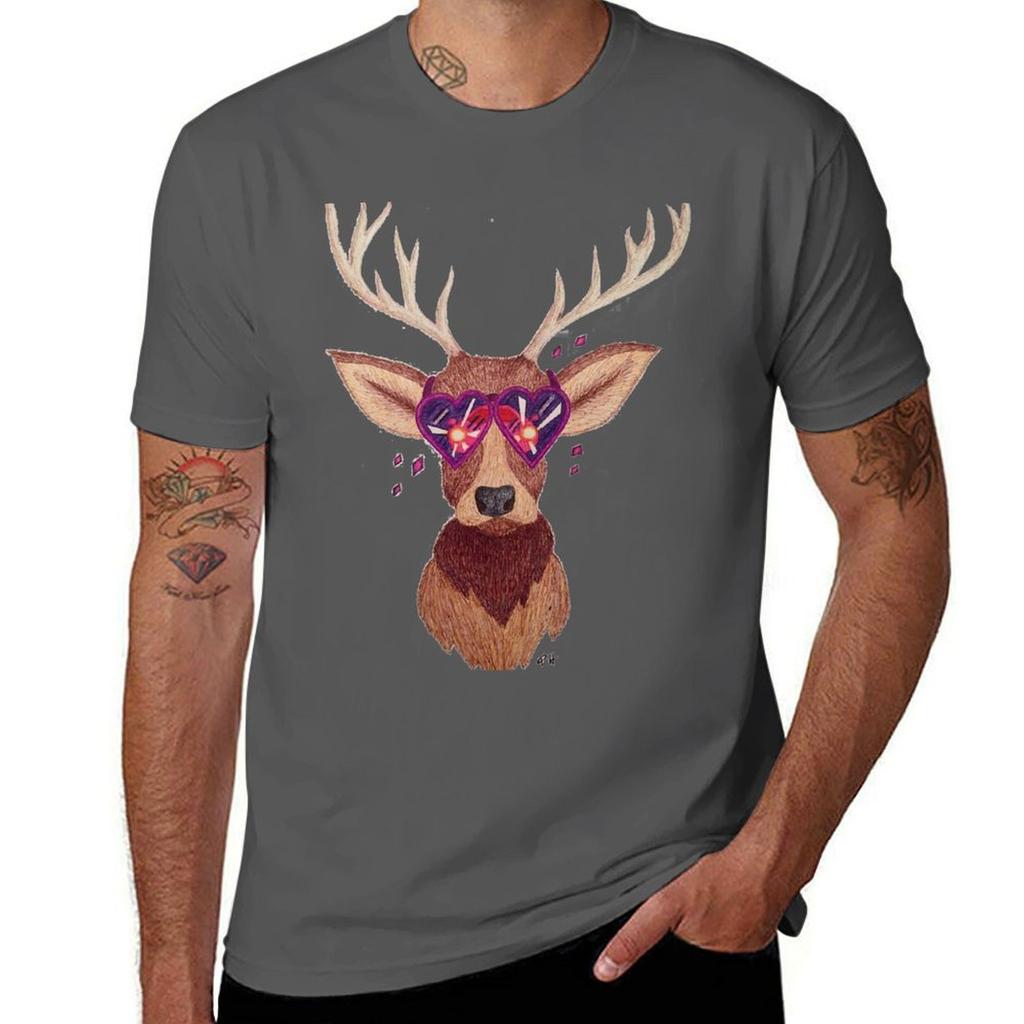 Deer In The Headlights Tshirt Big Size Loose Fit Tee Shirt