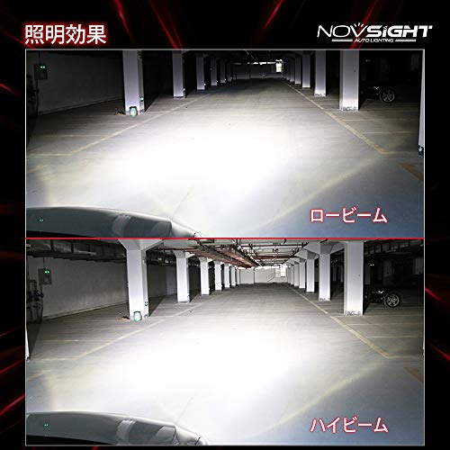 NOVSIGHT Japan Direct Store NOVSIGHT-N11 Series - Super Bright 60W (30Wx2) 10000LM (5000LMx2) 6000K - H7 Car LED Headlights/Fog Lamps